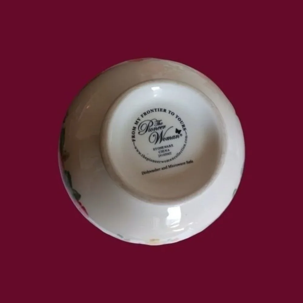 The pioneer woman vtg floral 5 pcs dinner plate set wht/pink/ turquoise colors - Picture 9 of 9